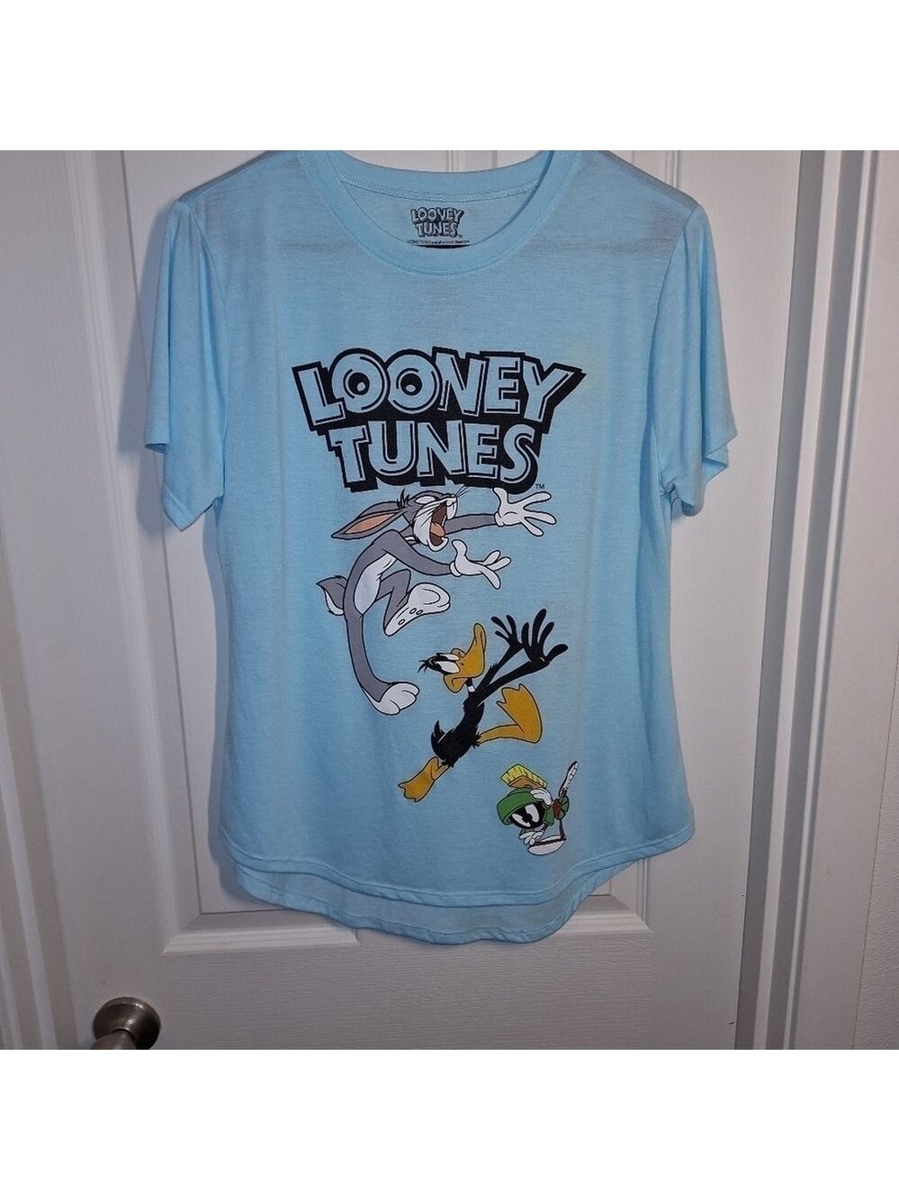 Looney Tunes Light Blue Marvin the Martian T-Shirt Extra Large